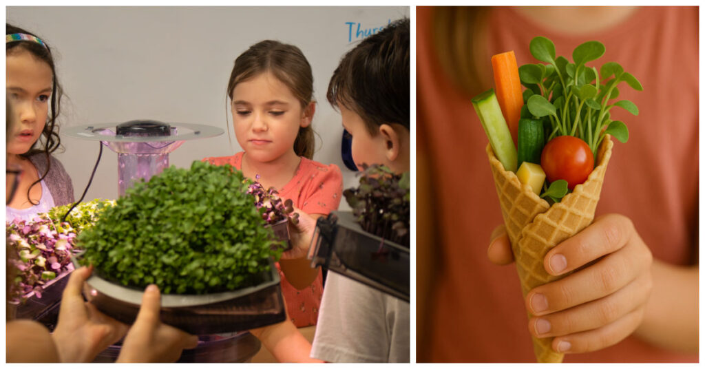Kids love Microgreens Grown with Aquatree